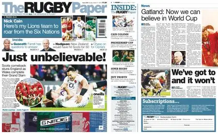 The Rugby Paper – March 17, 2019