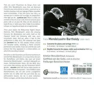 Kristian Bezuidenhout, Gottfried von der Goltz - Mendelssohn: Double Concerto, Piano Concerto (2011)