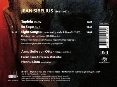 Anne Sofie von Otter, The Finnish Radio Symphony Orchestra & Hannu Lintu - Sibelius: Tapiola, En saga & Songs (2017)