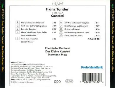 Rheinische Kantorei; Das Kleine Konzert; Hermann Max - Franz Tunder: Concerti (2004)