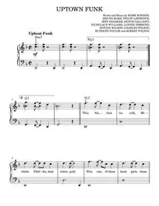 Uptown Funk (feat. Bruno Mars) - Bruno Mars, Mark Ronson (Easy Piano)