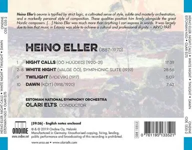 Olari Elts, Estonian National Symphony Orchestra - Heino Eller: Night Calls; White Night; Twilight; Dawn (2019)