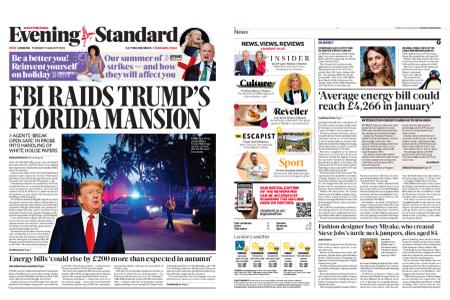 London Evening Standard – August 09, 2022