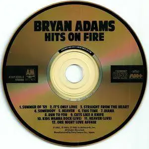 Bryan Adams - Hits On Fire (1988) [Japan 1st Press] 2CD Album Set