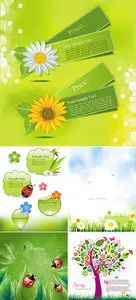 Spring Backgrounds Vector 3