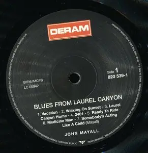 John Mayall - Blues from Laurel Canyon {EU Reissue, 1989} vinyl rip 24/96 (REPOST, NEW RIP, NEW RIG)