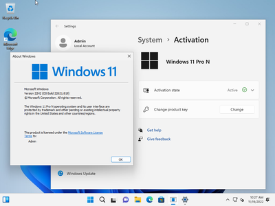 Windows 11 22H2 Build 22621.819 Aio 13in1 (No TPM Required) Multilingual Preactivated November 2022