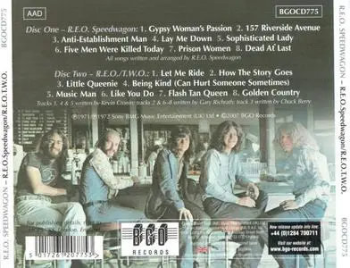 R.E.O. Speedwagon - R.E.O. Speedwagon (1971) & R.E.O./T.W.O. (1972) [2CD] [2007, Remastered Reissue]