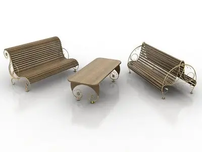 3D models of street benchs
