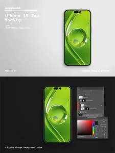 iPhone 15 Pro - PSD Mockup Template