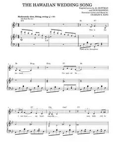 The Hawaiian Wedding Song (Ke Kali Nei Au) - Andy Williams, Elvis Presley (Piano Vocal)