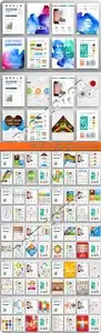 Brochure and flyer layout vector set 45