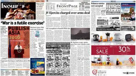 Philippine Daily Inquirer – March 31, 2016