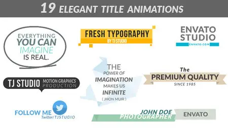 19 Elegant Title Animations - Project for After Effects (VideoHive)