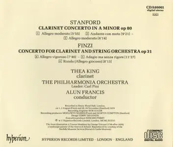 Thea King, The Philharmonia Orchestra, Alun Francis - Stanford, Finzi: Clarinet Concertos (2001)