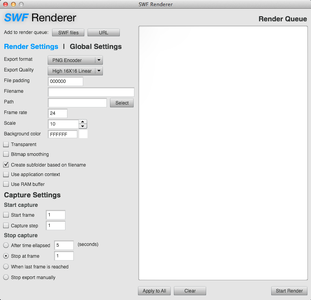 SWF Renderer 2.088 Mac OS X