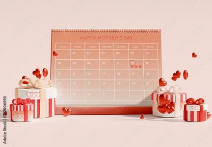 Calendar with Celebration Themed Gifts Mockup 797006993