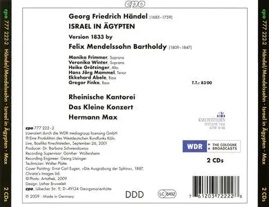 Hermann Max, Rheinische Kantorei, Das Kleine Konzert - Handel / arr. Mendelssohn: Israel in Ägypten (2009)