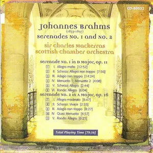 Charles Mackerras - [BRAHMS Serenades No. 1-2 (Scottish CO)]