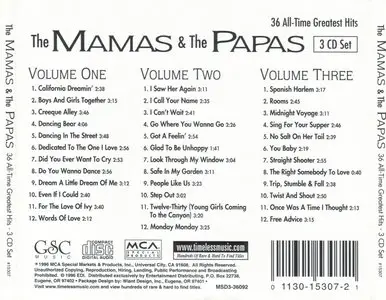 The Mamas & The Papas - 36 All-Time Greatest Hits (1996) [3CD Set] *Re-Up*