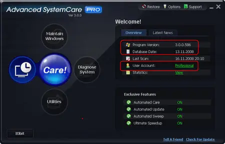 Advanced SystemCare Professional 3.0.0.586