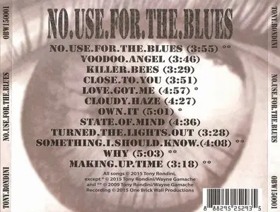 Tony Rondini - No Use For The Blues (2015) RE-UP