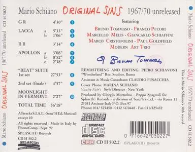 Mario Schiano - Original Sins: Unreleased, 1967-1970 (1992)