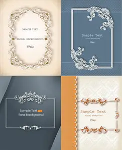 Spring Floral Vector Frames 9