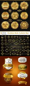 Vectors - Golden Sale Labels Set
