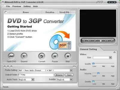 Nidesoft DVD to 3GP Converter v3.0.92