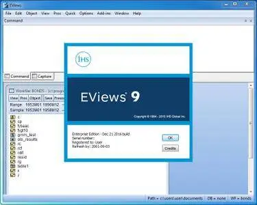 EViews 9.5 (December 21, 2016) Update
