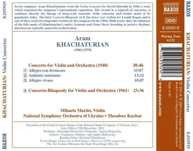 Mihaela Martin, Theodore Kuchar - Aram Khachaturian: Violin Concerto, Concert-Rhapsody (2003)