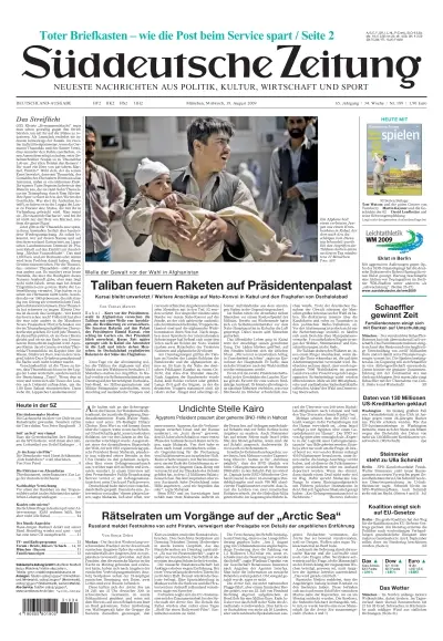 Sueddeutsche Zeitung vom 19.08.2009
