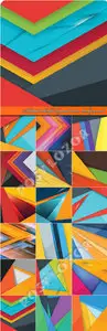 Abstract colorful layered vector background