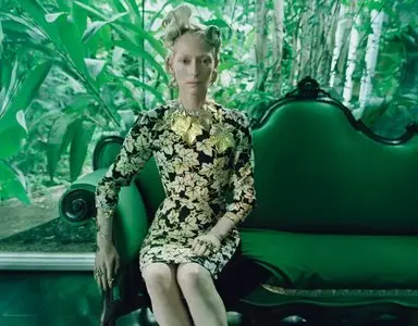 Tilda Swinton & Lady Amanda Harlech by Tim Walker for W Magazine December 2014