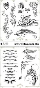 Vectors - Swirl Elements Mix