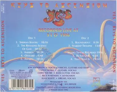 Yes - Keys To Ascension (1996) [Castle/KPK, EDF CD 417]