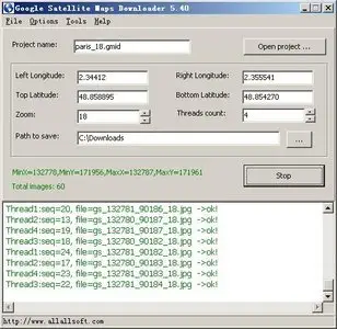 Allallsoft Google Satellite Maps Downloader v6.46