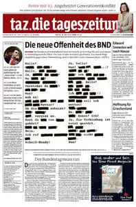 Tageszeitung TAZ vom 30 Mai 2014
