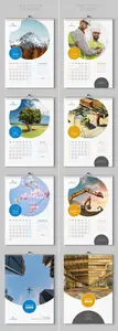 Wall Calendar Layout with Week Starts on Monday and Week Starts on Sunday 1705635564