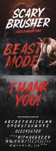 Scary Brusher a Wild Brush Font NXAGLRY