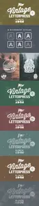 6 Vintage Letterpress Photoshop Effects for Text & Logos