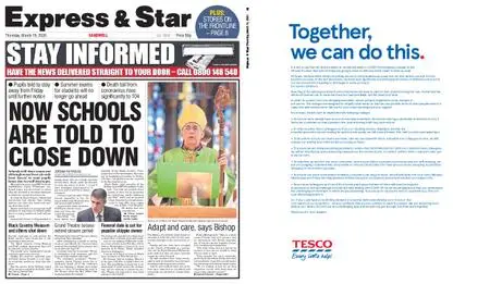 Express and Star Sandwell Edition – March 19, 2020