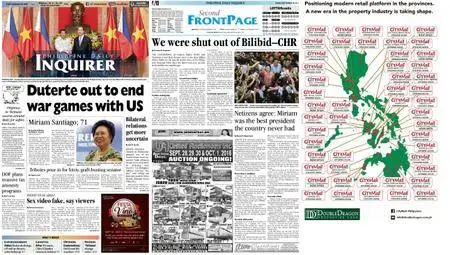 Philippine Daily Inquirer – September 30, 2016
