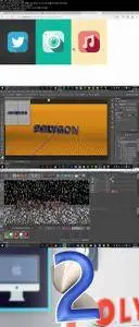 2 In 1 Flat Shadow in PS & 3D Text in Cinema 4D