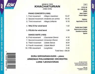 Loris Tjeknavorian, Armenian Philharmonic Orchestra - Aram Khachaturian: Piano Concerto and Dance Suite (1996)