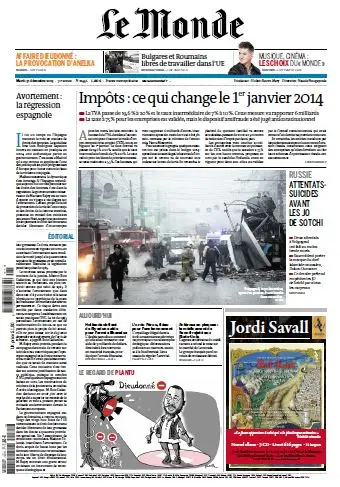 Le Monde du Mardi 31 Décembre 2013