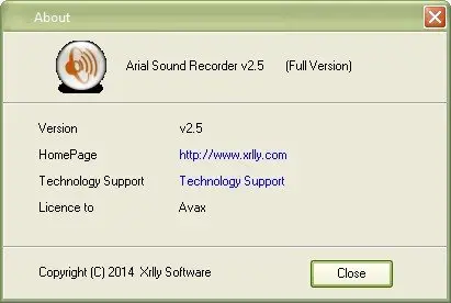 Arial Sound Recorder 2.5 DC 11.09.2014