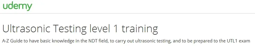 Ultrasonic Testing level 1 training