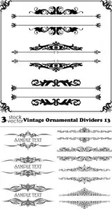 Vectors - Vintage Ornamental Dividers 13